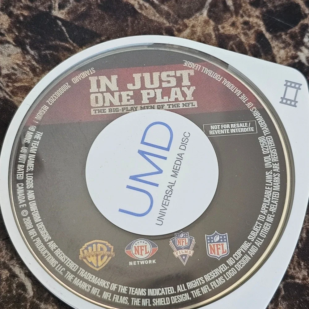 NFL Films In Just One Play The Big-Play Men‎ of the NFL UMD Sony PSP Disc Only